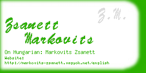 zsanett markovits business card